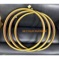 ราคา CHEENG SHIN ยาง 700X25C 700 x 25c สีเหลืองแผนที่จักรยาน Fixie Hybrid Touring จักรยาน tyre tayar หลอด 700x18/25C FV40MM (52853378140)