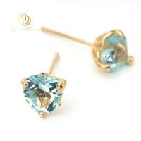 ราคา 1D Jewellery ต่างหูเงินแท้ 925 ชุบโรเดียม ฝังเพชรสวิส(CZ) Sky Blue Topaz Stud Earring พลอยบลู โท พาส สวย มาพร้อมพ... (24991448436)