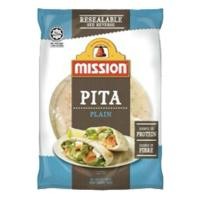ราคา Mission Plain flavor Pita แผ่นแป้ง พิต้าพ็อคเก็ต 400กรัม มิชชั่น แรพส์ (26791819865)