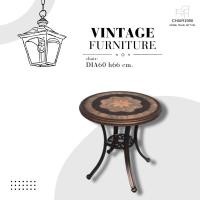 ราคา TABLE,โต๊ะเหลี่ยมลายหลุยส์งานอลูมิเนียม สีบรอนซ์ กันสนิม ทนทาน พื้นสนามOUTDOOR พร้อมส่งด่วน!!! (26123171523)