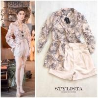 ราคา ป้ายstylista ชุดเซตเสื้อแขนยาว คอปก กางเกงขาสั้น รุ่นนี้คัตติ้งสวยเปะ ตัดเย็บจากผ้าเนื้อดี (3946470399)