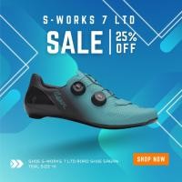 ราคา รองเท้าสำหรับปั่นจักรยาน รองเท้าจักรยานเสือหมอบที่ดีที่สุด SPECIALIZED SHOE S-WORKS 7 LTD ROAD SHOE SAGAN TEAL SIZE 41 (21937314621)