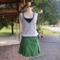ราคา เดรสแขนกุดเสื้อถัก ชุดเดรสมือสองเกรดบี CN06 (28912420190)
