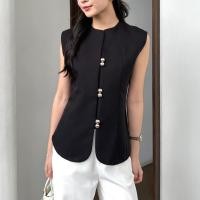 ราคา อีลี สตูดิโอ | LEORA TOP 051 | เสื้อกล้ามผู้หญิง | เสื้อกล้าม | เสื้อกั๊กลําลองด้านบน | Sleeveless Vest (46702958186)