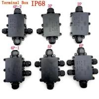 ราคา 3 4 5 Way Plastic Waterproof External Electrical Junction Box Wire Connector IP68 Junction Cable Box for Outdoor Externa (47208557275)