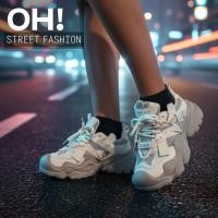 ราคา Wedge Heel Sneakers Street Style Fashion, Women Size: 36-39 (48350943413)