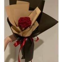 ราคา ช่อดอกกุหลาบกำมะหยี่ 1 ดอก ดอกใหญ่ พร้อมส่งจากไทย ช่อดอกไม้ประดิษฐ์ ช่อดอกวาเลนไทล์ (27424988729)