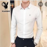 ราคา เสื้อเชิ้ตแขนยาวผู้ชายplayboyแท้ %ส่งฟรี (937287)