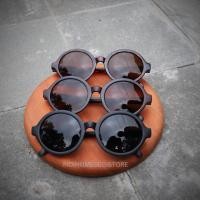 ราคา Hitam John Lennon แว่นกันแดดทรงกลมสีดํา แว่นกันแดด Unisex (23328720690)