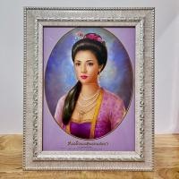 ราคา กรอบรูปภาพ สมเด็จพระสุพรรณกัลยา ขนาด 26x32 ซม. มีขาตั้งโต๊ะและหูห้อยแขวนผนัง เป็นของขวัญ ที่ระลึก เสริมความเป็นศิริมงคล (27071331868)