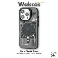 ราคา Wakcas Black Circuit Board เคสสำหรับ iPhone 16 Series และ iPhone 15 Series(พร้อมส่ง) (53054399059)