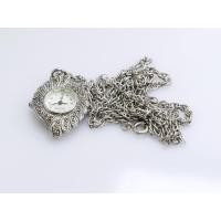 ราคา นาฬิกา Vintage มือสองญี่ปุ่น Pocket Watch นาฬิกาพก Cellesthe QUARTZ ผู้หญิง ทรงกลม กรอบเพชร หน้าขาว25มมพร้อมโซ่ (41960546144)