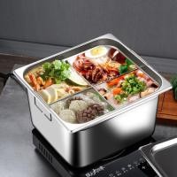 ราคา Commercial หม้อสแควร์ Stall Skewers เผ็ดเผ็ด Oden ก๋วยเตี๋ยวเกี๊ยวทอด 4 กริด 6 พาร์ทิชันเตาแม่เหล็ก (46154968336)
