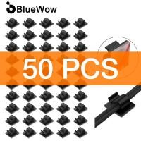 ราคา Bluewow คลิปจัดเก็บสายไฟ USB มีกาวในตัว สําหรับคีย์บอร์ด เมาส์ รถยนต์ บ้าน 50 ชิ้น (17263495233)
