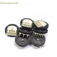 ราคา 10pcs Double Dial Taper Volume ล้อ Duplex potentiometer B102 103 203 104 1K 2K 5K 10K 20K 50K 100K 3Pin 5Pin 16*2 มม. (51258857387)