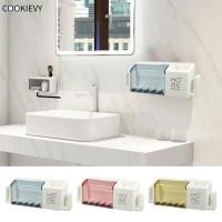 ราคา โค้ก ที่ใส่แปรงสีฟัน, ที่วางแปรงสีฟันไฟฟ้าในห้องน้ําแบบติดผนัง, ชั้นเก็บของถ้วยแบบไม่ต้องเจาะรูพลาสติกแบบพกพาใช้ในบ้าน (51207207272)