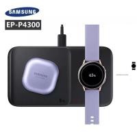 ราคา ของแท้ แท่นชาร์จไร้สาย Samsung 2 In 1 Duo EP-P4300 Type C สําหรับโทรศัพท์ Galaxy Series Buds ProWatch 3 Active 1/2 Airpods (25403873479)