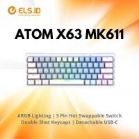 ราคา Fantech Atom X63 MK611 ARGB Lighting Mechanical Gaming Keyboard [สีน้ําเงินขาว] (50007987103)