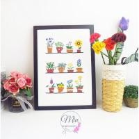 ราคา ชุดปักสำหรับมือใหม่ ขนาด 20.2x32.4cm ฟรีสะดึง 20 cm (14804539619)