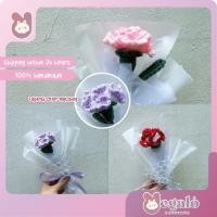 ราคา คาร์เนชั่นวันแม่ ช่อโครเชต์แฮนด์เมด 100% ช่อวันแม่ Hari Ibu ดอกคาร์เนชั่น ช่อโครเชต์康母亲节100% (28091002349)
