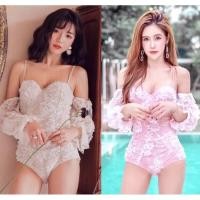 ราคา พร้อมส่ง!!!ชุดว่ายน้ำวันพีชลูกไม้ สุดSexyสีขาวครีม (4948076771)