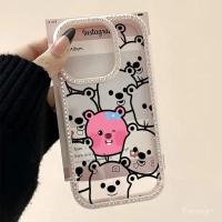 ราคา เคส iPhone 15 14 13 12 11 Pro Max Plus ฝาครอบป้องกันกันกระแทกพร้อมเพชรแวววาวและไฟกระพริบทับทิม Viral เคสโทรศัพท์ดีไซน์การ์ตูน SKKR (50057614047)