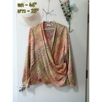 ราคา Sale !! เสื้อแฟชั่น เสื้อทำงาน แบรนด์ LIZ Claiborne มือสอง Over size (23867302346)