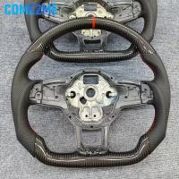 ราคา คาร์บอนไฟเบอร์พวงมาลัยหนัง Alcantara สําหรับ Volkswagen Golf 7 7.5 GTI GTD GTE R 2013-2020 โปโล GTI Tiguan Passat DSG (54107988654)