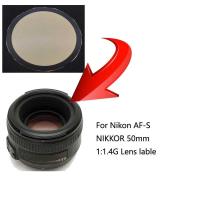 ราคา 1 ชิ้นใหม่สําหรับ Nikon AF-S NIKKOR 105 มม. 1:2.8G ED VR &amp; 50 มม. 1:1.4G สติ๊กเกอร์ฉลากโลโก้,สติ๊กเกอร์ฉลากเลนส์กล้องดิจิตอล (56307736228)