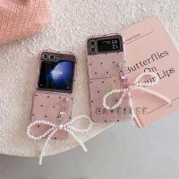 ราคา Girl Storm Dot Love Bow จี้ Soft TPU เคสโทรศัพท์ใส Samsung Galaxy Z Flip 5 Z Flip 4 Z Flip 6 ขอบหยัก Slim กันกระแทกฝาหลัง (25621248212)