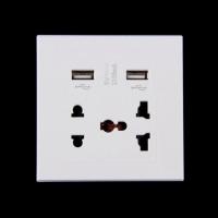 ราคา ปลั๊กไฟติดผนังพร้อมช่องUSBสำหรับชาร์ตไฟ220V (764652465)