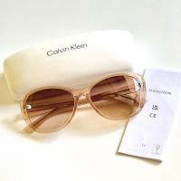 ราคา Calvin Klein Beige Cat-Eye Sunglasses (25086865248)