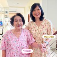 ราคา ชุดนอนผู้ใหญ่ ชุดนอนคนแก่ ชุดอยู่บ้าน ลาย ดอก (3657538806)