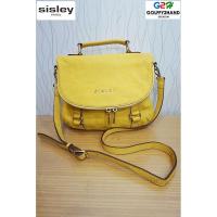 ราคา SISLEY PARIS แท้ กระเป๋าสะพายข้างสปอตสีเหลืองน่ารัก (6833715013)