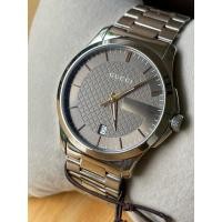 ราคา GUCCI G Timeless Gray Gold Dial Men’s Date Watch Original YA126448 (25996967598)