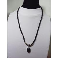 ราคา สร้อยคอเงินแท้เม็ดนิลพร้อมจี้เงินแท้ฝังนิลตะขอเงินแท้ (57507037106)