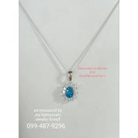 ราคา จี้สร้อยพลอยเพทายแท้เงินแท้ชุบทองคำขาว (26357068333)