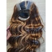 ราคา วิกผมแท้100% งานสีไฮไลท์ ดัดลอนใหญ่ถาวร ผมยาว28นิ้ว หนาพิเศษ (20517034267)