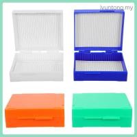 ราคา 4 ชิ้นกล้องจุลทรรศน์สไลด์จัดเก็บเครื่องมือผู้ถือแก้วนํามาใช้ใหม่กรณีสี่เหลี่ยมผืนผ้าพลาสติก (48959256739)