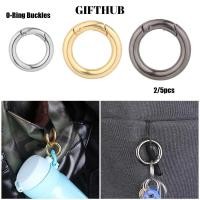 ราคา GIFTHUB 5/10pcs ฤดูใบไม้ผลิ O-แหวนหัวเข็มขัดสีดําทองเงินสังกะสีตะขอชุบประตูกระเป๋าเข็มขัดหัวเข็มขัด (52908624213)