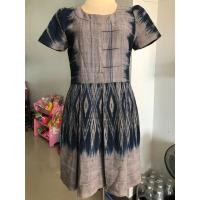 ราคา ชุดเดรส ผ้าไทย ผ้าทอสีเทา มือ2 สภาพนางฟ้า (23430374688)