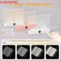 ราคา LUNASYNC LED Panel Book Light, Eye-Caring Design 3 สีโคมไฟอ่านหนังสือ,โคมไฟหนังสือหรี่แสงได้แผงจับเวลาฟังก์ชั่น USB ชาร์จ Night Light ใช้โต๊ะ (50556876793)
