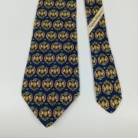 ราคา เนคไท มือสอง Salvatore Ferragamo Men's Silk Tie Bird Series Design Blue Made in Italy (40623780395)