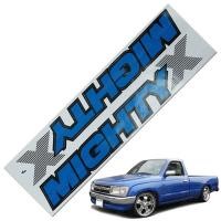 ราคา Sticker สติ๊กเกอร์ Mighty-X 2ชิ้น ไมตี้เอ็ก สีน้ำเงิน สำหรับ Toyota Mighty-X ปี 1988-1997 (7346074773)