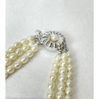 ราคา สร้อยคอมุก ไข่มุกแท้จากญี่ปุ่น สร้อยมุกสามเส้น ขนาด 3.50 มม. ถึง 4.00 มม. เม็ด 32. หนัก77 กกรัม ตัวล๊อคเงิน Sale5,900 (28733705919)