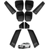 ราคา 10pcs สําหรับ 2025 BMW X3 รถประตูถาดสําหรับ BMW X3 G45 (30 xDrive/M50 xDrive), ประตูด้านข้างถาดเก็บ,2025 BMW X3 อุปกรณ์ตกแต่งภายในสีดําวัสดุ TPE (50957356545)