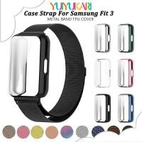 ราคา กรณีป้องกัน Gores TPU Milanese Loop สายรัดโลหะสแตนเลสสำหรับ for Samsung Galaxy Fit 3 หน้าจอปกป้องวงแม่เหล็ก (29393084168)