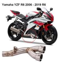 ราคา For Yamaha YZF R6 2006 - 2019 R6 Exhaust Muffler link pipe R6 Muffler Pipe Silencer System YZF-R6 e (55101821343)