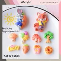 ราคา ชุดสติ๊กเกอร์ 10 ชิ้น เครื่องราง 3D พร้อมพลาสติกแข็งการ์ตูน Zootopia ติดรองเท้าแตะ Mayto Crocodile JB-451 (44608068419)