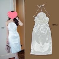 ราคา เดรสกุหลาบ อลังการ งานป้าย Linda ไซต์Xs (29551015861)